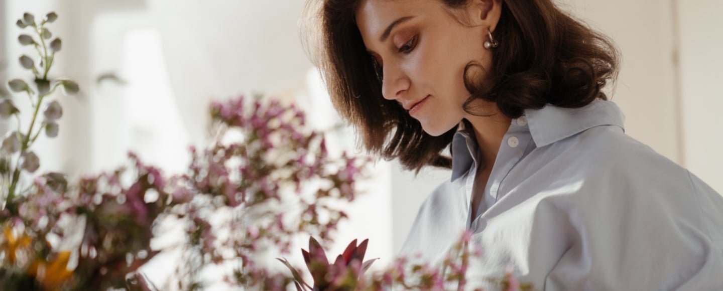 Fleurs dans la boutique